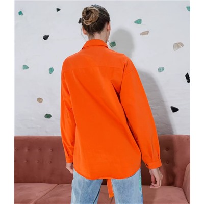 Рубашка #БШ1473, оранжевый