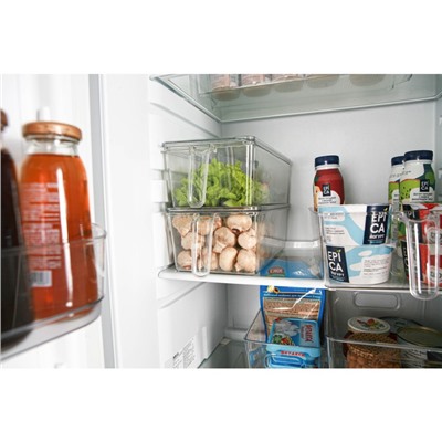 Контейнер для холодильника с крышкой и ручкой RICCO, 32×14,5×10 см, цвет прозрачный