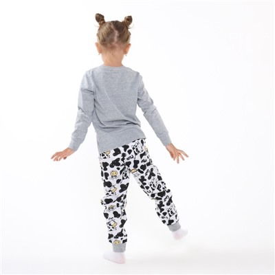 Пижама для девочки, цвет серый, рост 104 см