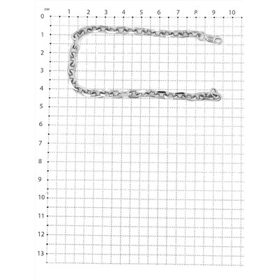 Браслет из серебра родированный - Якорный 20 см 925 пробы Як-155ра20