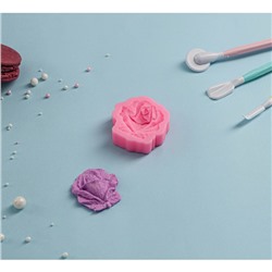 Силиконовый молд Доляна «Дикая роза», 5,5×5×1,5 см, цвет розовый