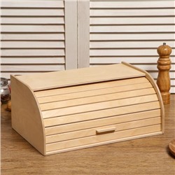 Хлебница деревянная "Буханка", прозрачный лак, 38×24.5×16.5 см