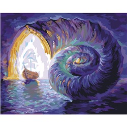Картина по номерам на холсте ТРИ СОВЫ "Затерянный мир", 40*50, с акриловыми красками и кистями