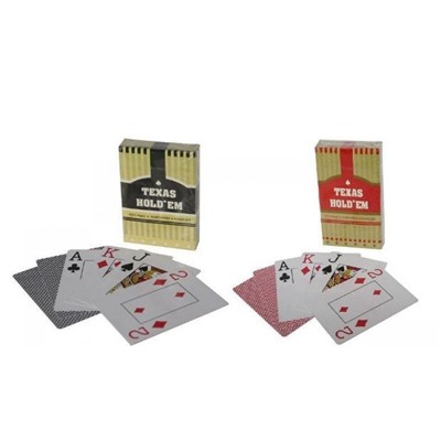 Premium Poker Карты пластиковые Texas Hold'em, красные