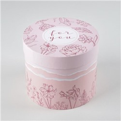 Коробка подарочная круглая «Розовый»,  14 × 16 см