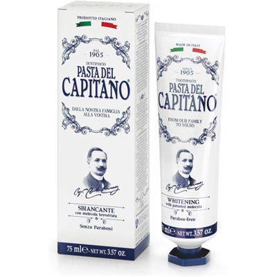 Pasta del Capitano Зубная паста 1905 Whitening with patented Molecula / 1905 Отбеливающая с запатентованной молекулой 75 мл