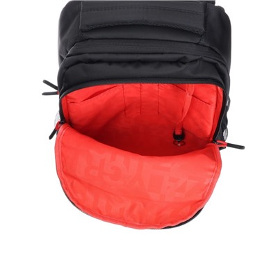 Рюкзак молодёжный Grizzly, 47 х 32 х 17 см, эргономичная спинка, чёрный, красный