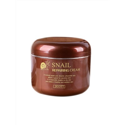 JIGOTT - КРЕМ ДЛЯ ЛИЦА С МУЦИНОМ УЛИТКИ SNAIL REPARING CREAM, 100 ML