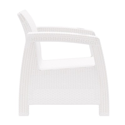 Кресло «Ротанг», 73 × 70 × 79 см, без подушки, цвет белый