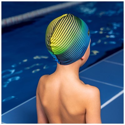 Шапочка для плавания детская ONLYTOP Swim, тканевая, обхват 46-52 см