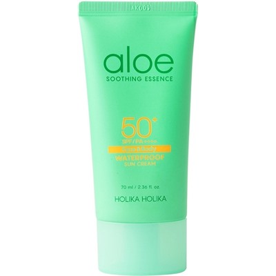 Солнцезащитный крем с алоэ Aloe Waterproof Sun Cream SPF 50+ PA ++++, 70 мл