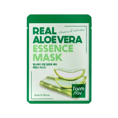 FARMSTAY - МАСКА ТКАНЕВАЯ ДЛЯ ЛИЦА С ЭКСТРАКТОМ АЛОЭ ВЕРА REAL ALOE VERA ESSENCE MASK, 23 ML