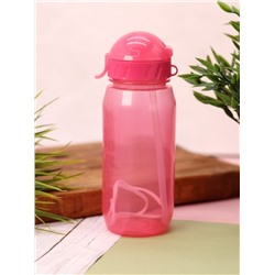 Бутылка "Classic" с трубочкой, pink (400 ml)