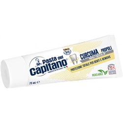 Pasta del Capitano Зубная паста Teeth and Gums Protection Turmeric & Propolis / Комплексная Защита, Куркума и Прополис 75 мл