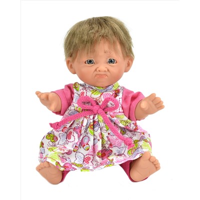 Кукла Джестито "Инфант", 18 см, в розовой шапке, недовольная, арт. 10000U-7
