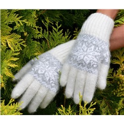 Женские шерстяные перчатки (длина 24-25 см)