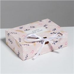 Складная коробка подарочная «Новогодняя», 16.5 × 12.5 × 5 см