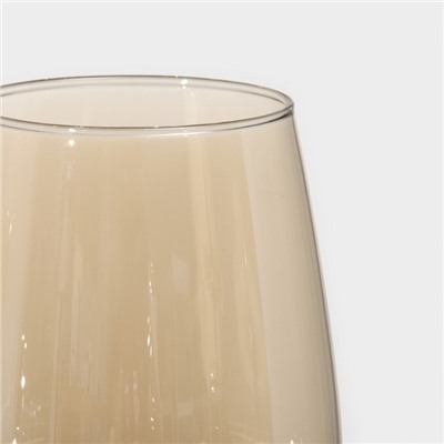 Набор стеклянных бокалов для вина «Золотой мёд», 270 мл, 4 шт, цвет золотой