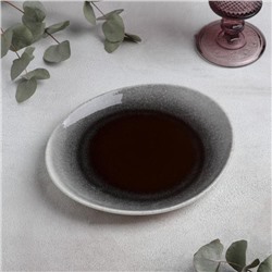 Блюдо фарфоровое для подачи Magistro «Сиам», 20×18 см, цвет серый