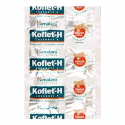 HIMALAYA Koflet-H Ginger with Honey Леденцы Кофлет-Х с Имбирным вкусом и медом при респираторных заболеваниях 6шт