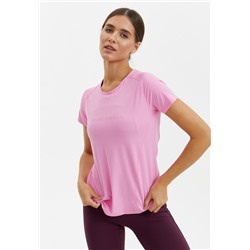Удлиненная футболка розовая SATIN BASE
