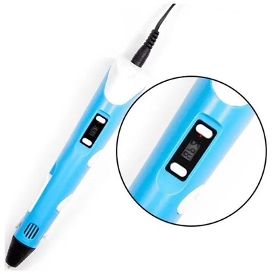 3D ручка Spider Pen LITE с ЖК дисплеем,             голубая