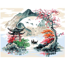 Картина по номерам на картоне ТРИ СОВЫ "Китай", 30*40, с акриловыми красками и кистями