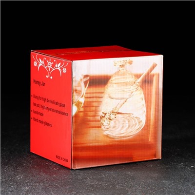 Баночка стеклянная для мёда и варенья Magistro «Винни», 300 мл, 8×14 см