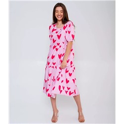 Платье #КТ135, розовый