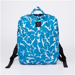 Рюкзак, отдел на молнии, наружный карман, 2 боковых кармана, цвет голубой, «Чайки»