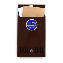 Ящик почтовый с замком, вертикальный, коричневый