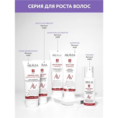 Шампунь-активатор для роста волос с биотином, кофеином и витаминами Biotin Grow Shampoo, 250 мл