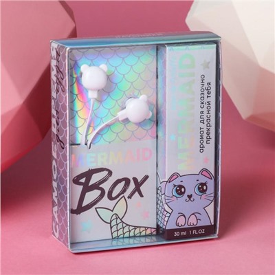 Подарочный набор «Mermaid box»: парфюм (30 мл), наушники вакуумные