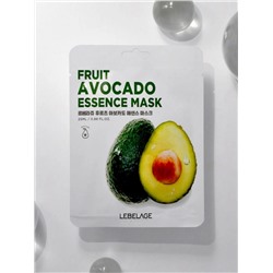 LEBELAGE - МАСКА ТКАНЕВАЯ С ЭКСТРАКТОМ АВОКАДО FRUIT AVOCADO ESSENCE MASK, 25 МЛ