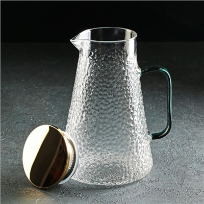 Набор питьевой из стекла Magistro «Сара», 5 предметов: кувшин 1,75 л, 4 кружки 300 мл