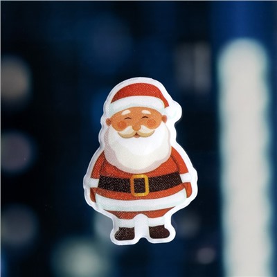 Светодиодная игрушка на липучке «Дед Мороз» 7 × 10 см, батарейки LR44х3, свечение мульти
