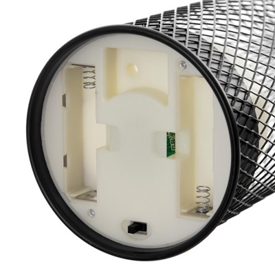 Ночник "Фонарь со свечой" LED от батареек 2хАА чёрный 9,5х9,5х25,5 см