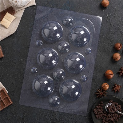 Форма для шоколада и конфет «Сферы», 6 см, цвет прозрачный