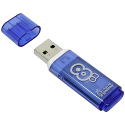 Память Smart Buy "Glossy"  8GB, USB 2.0 Flash Drive, голубой