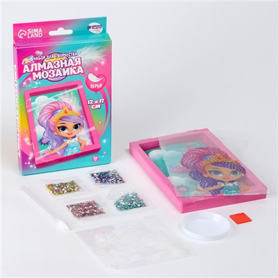 Алмазная мозаика в рамке для детей «Принцесса»