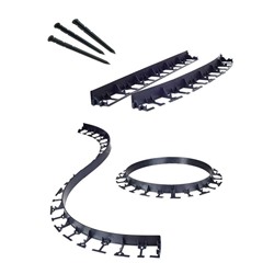 Садовый пластиковый бордюр, h = 58 мм, 8 м, 32 колышка, «ГеоПластБорд»