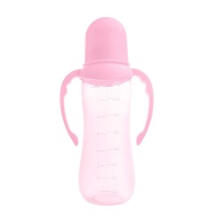 Бутылочка с соской и ручками, pink (250 ml)