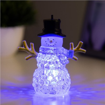 Ночник "Снеговичок" LED 1Вт RGB 3хLR44 прозрачный 8х8х10см