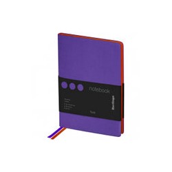 Записная книжка А6 80л., кожзам, Berlingo "Fuze", цветной срез, фиолетовый