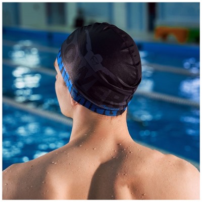 Шапочка для плавания взрослая ONLYTOP Power Swimming, тканевая, обхват 54-60 см