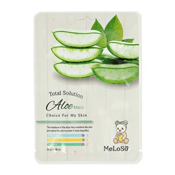 MeLoSo Тканевая маска для лица с экстрактом алоэ / Total Solution Aloe Mask, 25 г