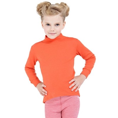 Термоводолазка детская для девочек с длинным рукавом серии SOFT CITY STYLE, цвет оранжевый