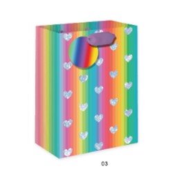 Пакет подарочный «Rainbow Gift», heart (18*23*10)