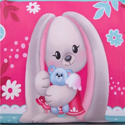 Сумка детская «Кролик с игрушкой» из эко-кожи, на ремешке, 15х12х3 см