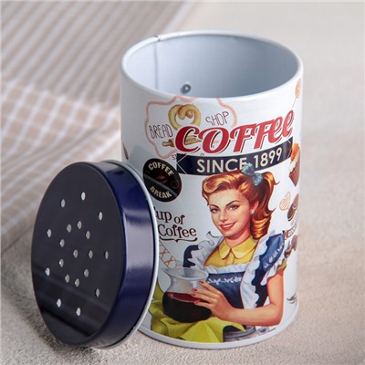 Ёмкость для сыпучих продуктов Coffee, 100 мл, 7×5,5×8 см, с отверстиями и ручкой